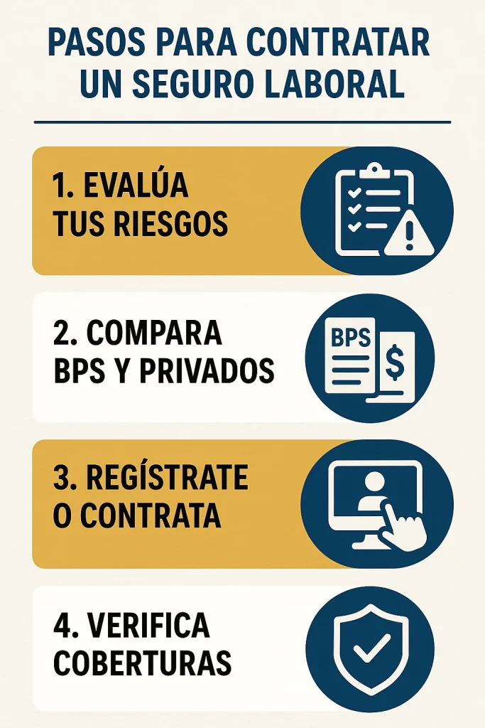 Infografía: Pasos para contratar un seguro laboral